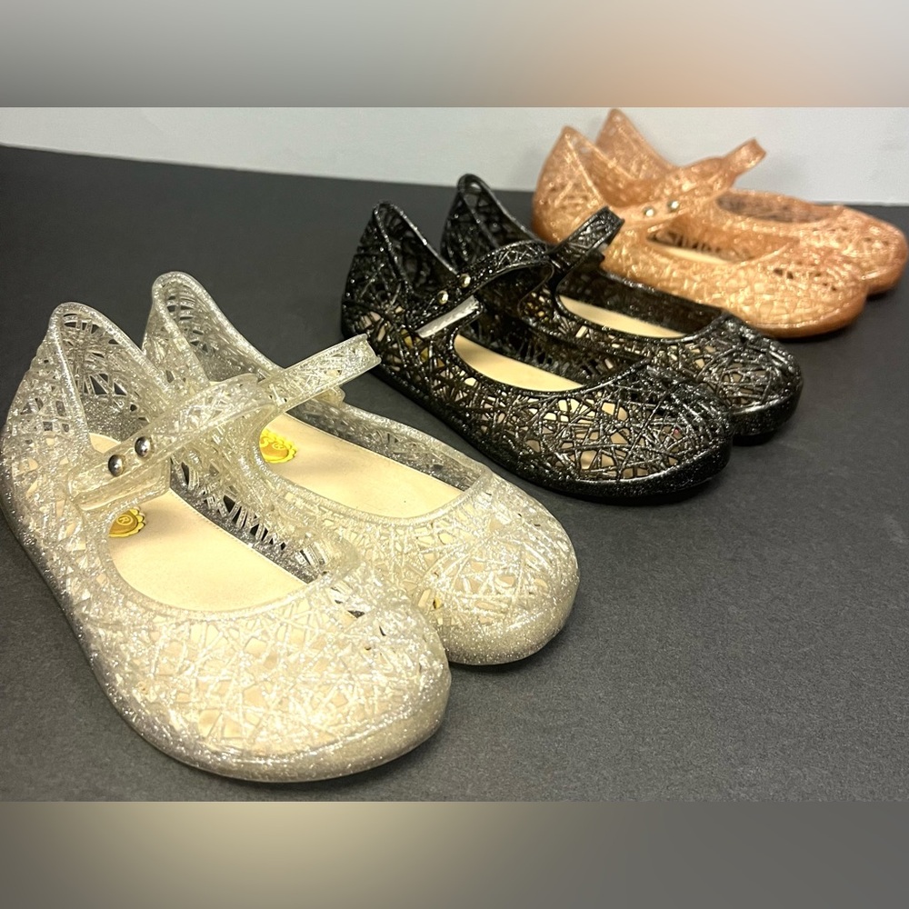 ifans- Set of 3, Little Girl Jelly,Velcro closure shoes, Size:8, EU-26,Pre-Owned